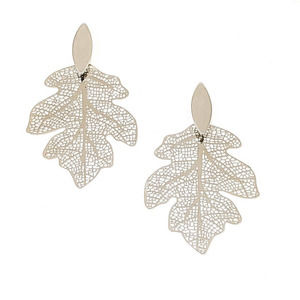 Lacey Leaf Earring Silver